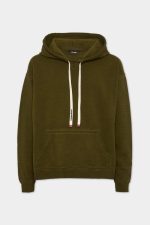 Felpa Verde Con Coulisse Rilassata